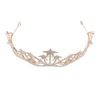 Golden Star Wedding Tiara Headband for Bride Women