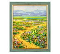 Golden State Art, 11x14 Ornate Vintage Finish Picture Frame, Green with Gold Color