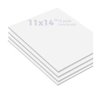 Golden State Art 11x14 White Foam Boards Pack of 10, 1/8" Thick