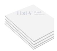 Golden State Art 11x14 White Foam Boards Pack of 10, 1/8" Thick | Acid Free, Polystyrene, Warp-Resistant, Rigid, Foam Core Board, for Modeling, Billboard, Painting, Framing, Photo Mounting