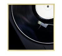 Golden State Art, 12.5x12.5 Aluminum Vinyl Record Album Cover Frame Display (Gold)
