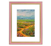 Golden State Art,12x16 Ornate Picture Frame with White Mat for 8x12 Photo or Display 12 x 16 Prints without Mat Color Pink Gold(Plexiglass Front)