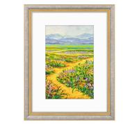 Golden State Art,12x16 Ornate Picture Frame with White Mat for 8x12 Photo or Display 12x16 Print without Mat Color Antique Gray Gold (Plexiglass Front)