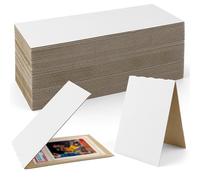 Golden State Art, 50 Pack 4x6 inch Corrugated Cardboard Sleeves for Sports Cards, White Cardboard Card Protectors