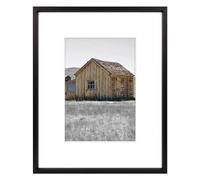 Golden State Art, 8x10 Aluminum Photo Frame for 5x7 Pictures with Ivory Mat Easel Stand for Tabletop Display - Wall Display - Great for Weddings, Graduations, Events, Portraits (Black, 1-Pack)