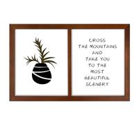Golden State Art, 8x10 Double Picture Frame, Displays Two 8x10 Photos - Solid Wood - Real Glass For Wall Mounting (Brown, 1 Pack)