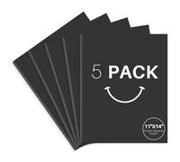 Golden State Art, Acid Free 5 Pack 11x14 Black Foam Boards Foam Core Poster Board, 3/16'' Thick Polystyrene Foam Sheet for Projects, Mounting, Crafts, Art and Presentations