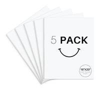 Golden State Art, Acid Free 5 Pack 16x20 White Foam Boards Foam Core Poster Board, 1/8'' Thick Polystyrene Foam Sheet for Projects, Mounting, Crafts, Art and Presentations