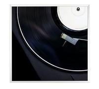 Golden State Art, Aluminum Album Frame Display 12.5x12.5 Vinyl Record, Brushed Metal Finish Records Frames, Acrylic Glass Front, for 12'' Album cover (1 Pack Silver)
