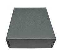 Golden State Art, Archival Storage Box, Acid-Free Drop Front Museum Box with Metal Edge for Storing Artwork Photos Documents Prints Arts And Crafts (Gray-8.75x10.75x3 Inches)
