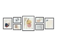 Golden State Art, Black Floating Frames for One 11x14, Two 8x10, and Four 5x7 Pictures, Clear Glass Displays Any Size Photo Up to 11x14, 8x10, 5x7, for Wall Decoration(Floating Frame)