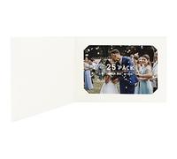 Golden State Art, Pack of 25, 4x6/5x7 Photo Folders, Cardboard Picture Frame, Paper Photo Frame Cards, Greetings/Invitation Cards, Special Events: Graduation, Christmas, Wedding (Ivory)