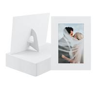 Golden State Art, Paper Picture Frames, 4X6, White, 25 Pack | With Easel, Photo Frame Cards, DIY Cardboard