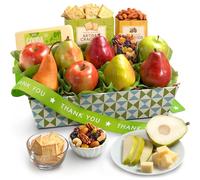 Golden State Fruit Thank You Fruit Basket With Cheese And Nuts