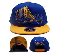 Golden State New Leader Top Level Bridge Wave Blue Gold Era Snapback Hat