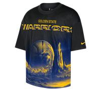Golden State Warriors Courtside Men's Nike NBA Boxy T-Shirt - Black - Cotton