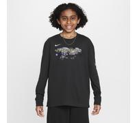 Golden State Warriors Essential Older Kids' (Boys') Nike NBA Max90 Long-Sleeve T-Shirt - Black - Cotton L