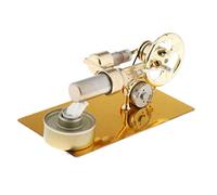 Golden Sterling Engine Model Electric Generator Physics Science Toy for Kids