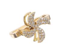 Golden Strap Ring Metal Charm Band Windmill Decorative Watch for Flexible