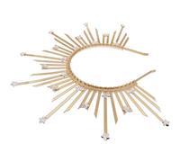 Golden Sunburst Spike Goddess Headband for Women Retro Gothic