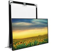 Golden Sunflower Field Floral Landscape Canvas Print, Flying Birds Wall Art, Nature Inspired Yellow Bloom Painting, Tranquil Countryside Decor for Living Room Office Farmhouse Framed Ready to Hang