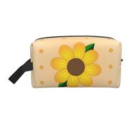 Golden Sunflower Large Capacity Travel Toiletry Bag for Organizing Toiletries and Small Items Suitable for Travel Daily and Gym