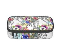 Golden Sunflower Print Storage Bag Business Office Pencil Case Makeup Cosmetic Bag Garden Blooming Wildflowers Birds Leaves Branches One Size, Garden Blooming Wildflowers Birds Leaves Branches, Taglia