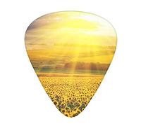 Golden Sunflower The guitar pick, for acoustic, electric, bass guitars - natural touch, 12 pack, multi-color.