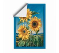 Golden Sunflowers Botanical Unframed Wall Art Print A1 (84.1×59.4cm), Wall Decor for Living Room, Bedroom, Office & Home, Art Gift