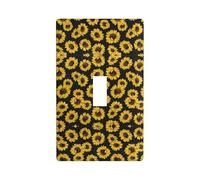 Golden Sunflowers Print Decorative 1-Gang Wall Plate,Standard Size Unbreakable Polycarbonate Switch & Outlet Cover