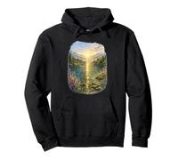 Golden Sunrise Mountain Lake Wildflower Nature Energy Pullover Hoodie