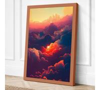 Golden Sunrise Through Clouds Canvas Wall Art Print 30x20 Inch