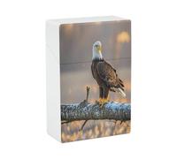 Golden Sunset Bald Eagle Cigarette Case Stylish Lightweight Pocket Holder Case for Smoke Waterproof Cigarette Dispenser Cigarettes Accessories for Outdoor Camping Hiking