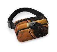 Golden Sunset Bald Eagle Waist Bag Fashion Fanny Bag with Adjustable Strap for Outdoor Workout Cycling Unisex, white, 20x13cm, Waist Bag