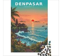 Golden Sunset Over Bali Island jigsaws for adults1000 pieces | engaging activity for grandparents to keep the mind active and enjoy a pleasant afternoon at home to enjoy at home38x26cm