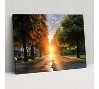 Golden Sunset Wall Art - Harlem, Elegance, Home Decoration, Canvas, 18" x 12"
