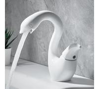 Golden Swan Basin tap Full Copper Bathroom Cabinet Washbasin Hot and Cold tap Toilet Gun Grey, Pure White