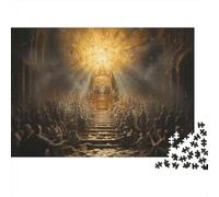 Golden Throne Illumination Ceremony 1000-Piece Puzzle for Adults, 70x50cm/1000pcs, Clean White Cardboard for Sorting; A Weekend Activity at Your Own Pace