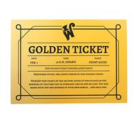 Golden Ticket Chocolate Factory - Chocolate Factory Golden Ticket Winner Accessory - Perfect for World Book Day School Book Week Fancy Dress - Pack of 3
