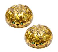 Golden Ticket Edition Dumpling Squishy Mystery Box,Ball with Water Beads Glitter Dumpling Squishy,Squeeze Dough Ball Stress Relief Hand Toys with Food Steamer Fidget Sensory Toy