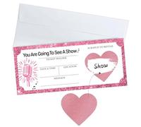 Golden Ticket Scratch Card Reveal Concert Ticket Gift Personalised Scratch Card with Envelope, Golden Tickets Scratch off We are Going to See a Show Reveal Surprise Gifts for Women Men