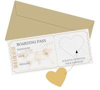 Golden Ticket Scratch Card Reveal Holiday Surprise Travel Personalised Scratch Card with Envelopes We are Going on Holiday Surprise Reveal Unique Travel Gift Birthday Boarding Pass Scratch Card