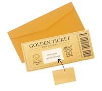 Golden Ticket Scratch Card Reveal Surprise, Birthday Scratch Card Gift Reveal Christmas Valentines Holiday Birthday Personalised Surprise Gift for Women Men Her Girlfriend Wife Father Boys Girls