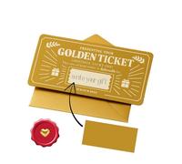 Golden Ticket Scratch Off Card - Create Your Own DIY Scratch Card Reveal Gift for Valentines Day,Birthday Gifts, Gifts For Him, Gifts For Girlfriend, Surprise Scratch To Reveal Card For All Occasions.