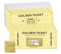 Golden Ticket Scratch Off Cards Make Your Own Golden Ticket Scratch Off Tickets - Gold Ticket Cards Party Favors Note Cards with Scratch Off Stickers (4)