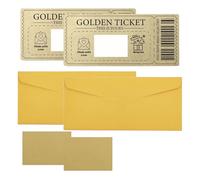 Golden Ticket Scratch-off Cards with Envelopes, 2 Set, Scratch & Reveal Surprise for Birthday, Valentine's Day, Christmas, Gifts for Girlfriends