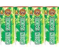 GOLDEN TIGER FIREWORKS RING PULL SMOKE GRENADES COLOURED FLARES FOR WEDDINGS PARTIES - Pack of 4 Colors (Green)