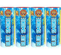 GOLDEN TIGER FIREWORKS RING PULL SMOKE GRENADES COLOURED FLARES FOR WEDDINGS PARTIES - Pack of 4 Colors (Blue)
