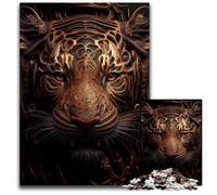 Golden Tiger Head 1000Piece Jigsaw Puzzles for Adults Difficult Puzzles for Adults for Home DecorHoliday Fun 1000 PCS(75x50cm)
