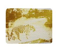 Golden Tiger Search Blanket Benjamin Tate Design Natural 120cm x 150cm